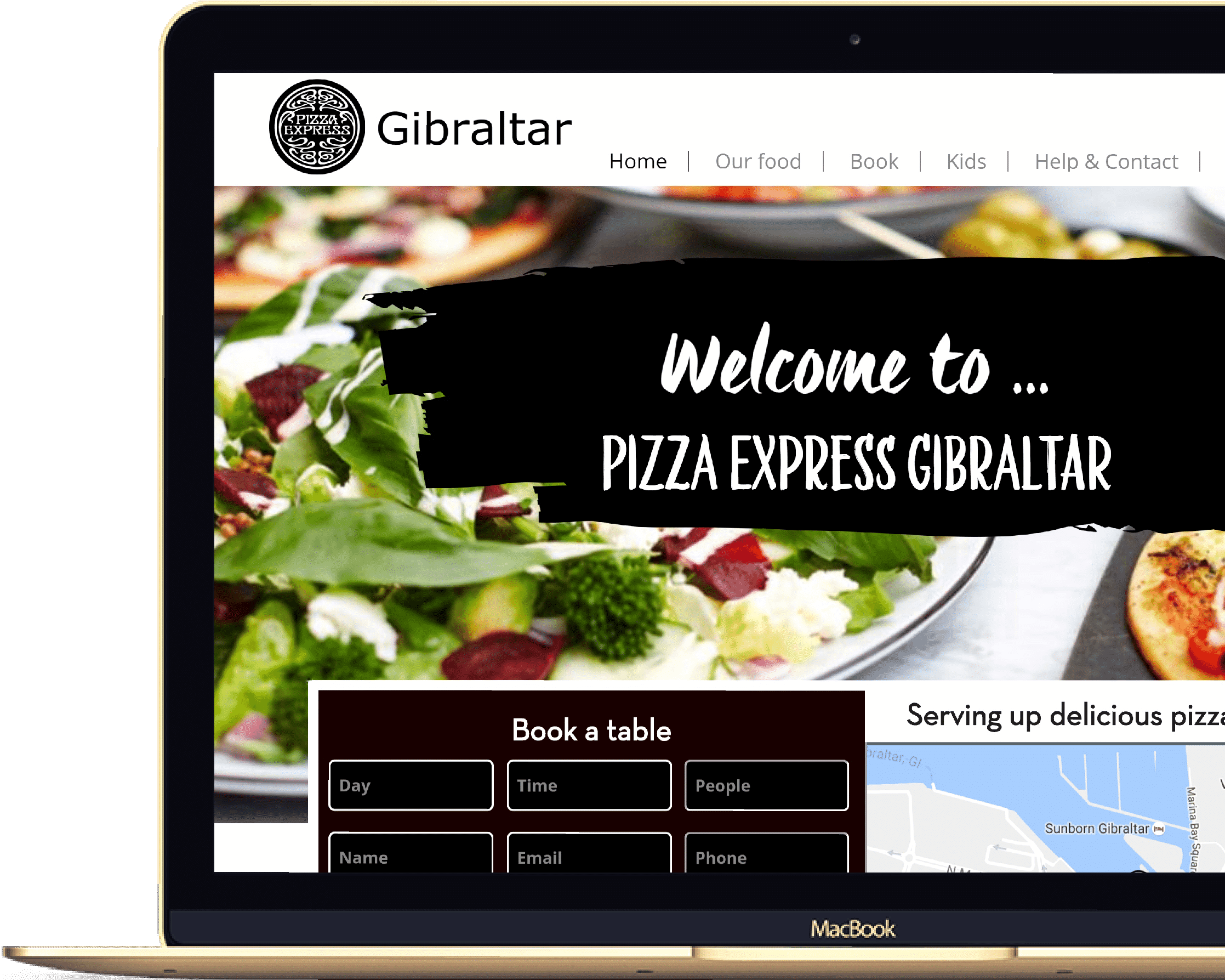 Vit Lastovka Website Design, Case Stady, Website Design for Pizza Express Gibraltar (2)
